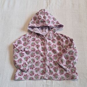 Tea Collection 6-12 months snap closed  long sleeved hooded shirt